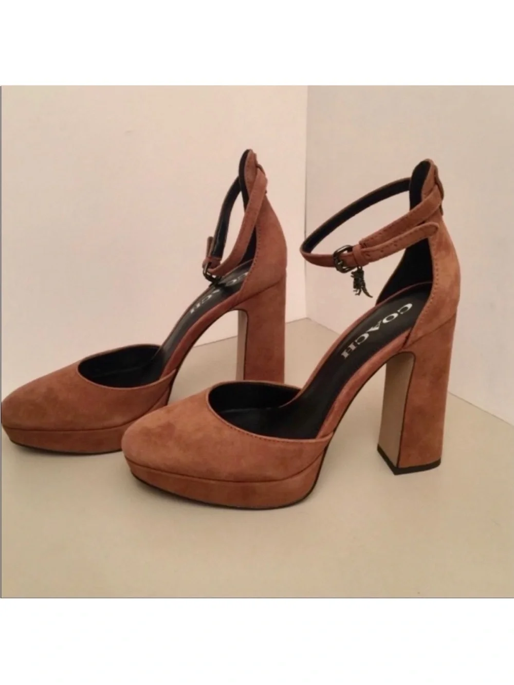 Coach chestnut suede